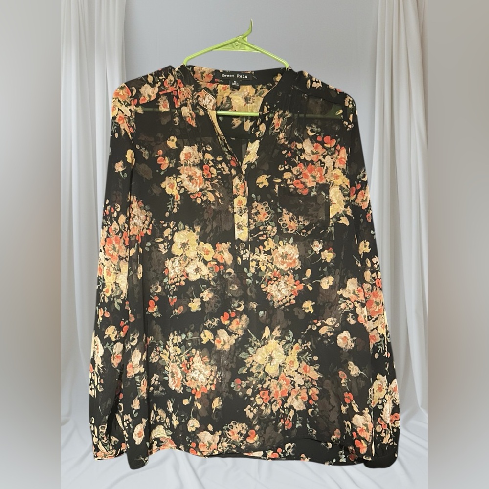 Sweet Rain Multicolor Floral Top